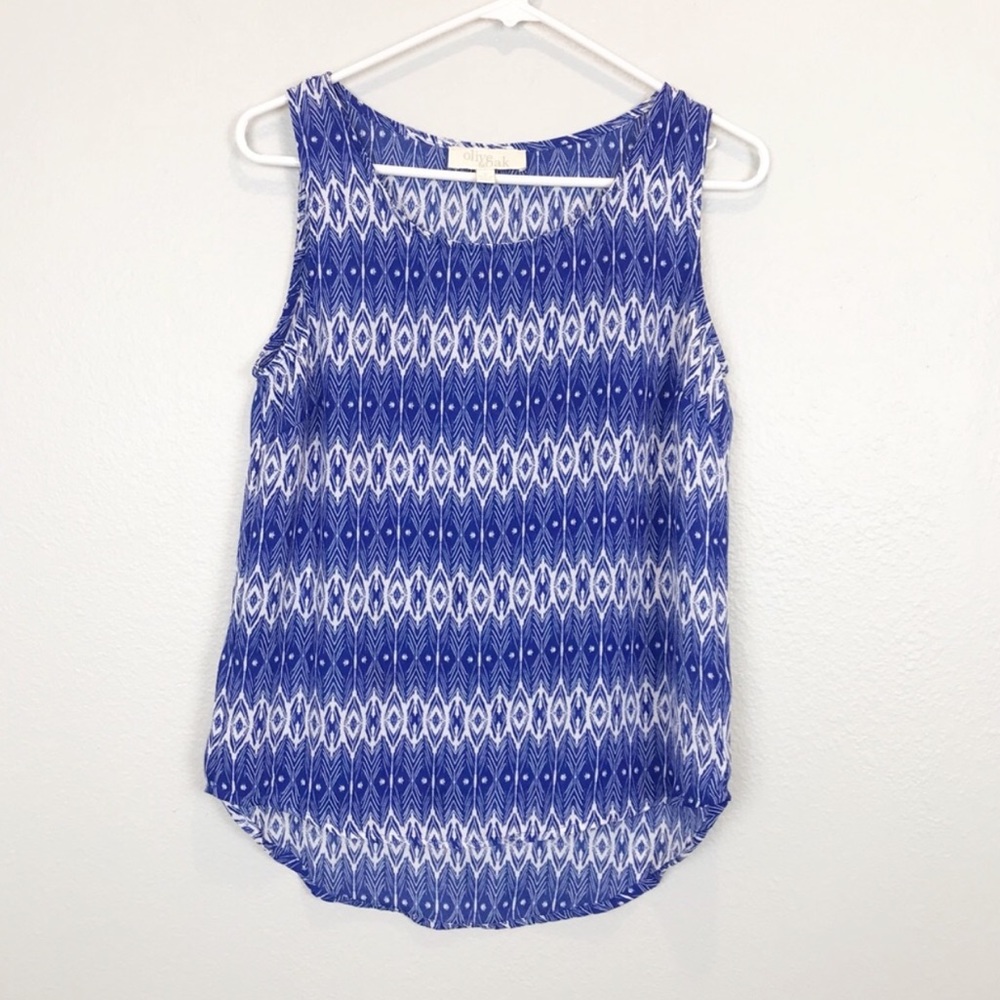Olive & Oak Aztec/Tribal Print Tank Top Small